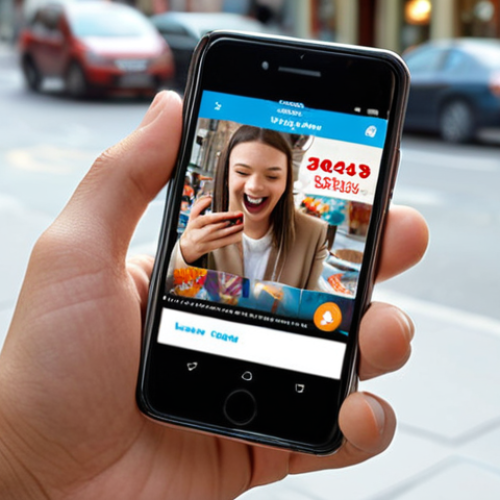 Home 11 Mobile Marketing in 2024**
Prompt: "Close-up of a person interacting with a mobile phone displaying an engaging advertisement. Focus on the mobile screen. Bright, modern setting."
**