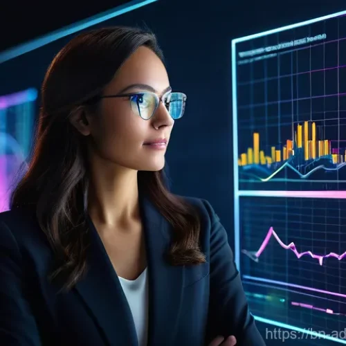 퍼포먼스 마케팅에서의 고객 행동 분석 - **Prompt:** A dynamic and intelligent female professional, aged 30-35, wearing smart business casual...