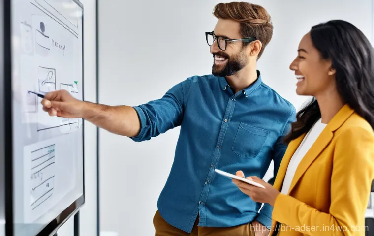 퍼포먼스 마케팅의 목표 달성을 위한 전략 - **Prompt:** A diverse, casually dressed professional in their late 20s to early 30s, intently examin...