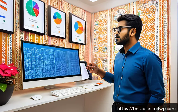 퍼포먼스 마케팅에서의 캠페인 전략 수립 - A vibrant digital marketing workspace scene featuring a Bengali professional analyzing customer beha...
