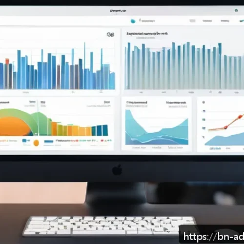 퍼포먼스 마케팅의 경쟁사 벤치마킹 방법 - A detailed digital marketing analytics dashboard scene showing real-time data streams, graphs, and c...