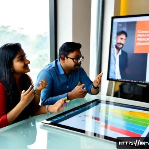 퍼포먼스 마케팅을 위한 커뮤니케이션 전략 - Photorealistic performance marketing strategy meeting in a modern Dhaka creative agency, diverse Ban...